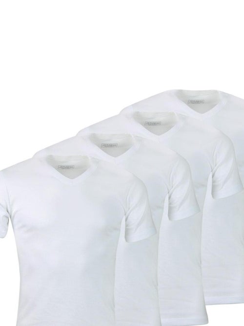 Lot de 4 tee-shirts homme col v ecopack athena - Kiabi Lot de 4 tee-shirts homme col v ecopack athena - Kiabi
