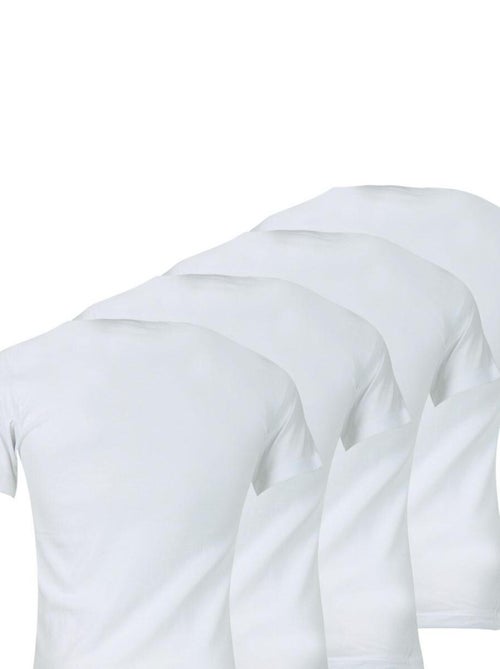 Lot de 4 tee-shirts homme col v ecopack athena - Kiabi Lot de 4 tee-shirts homme col v ecopack athena - Kiabi