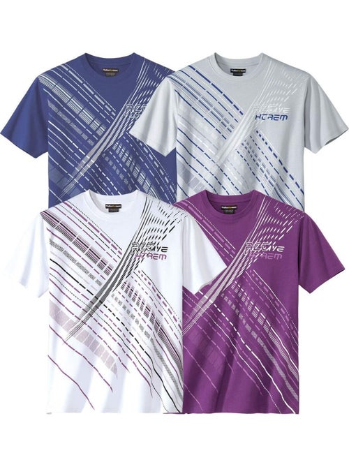 Lot de 4 Tee-shirts Sportmen  - ATLAS FOR MEN - Kiabi