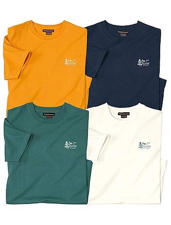 Lot de 4 Tee-Shirts Trek Park - ATLAS FOR MEN