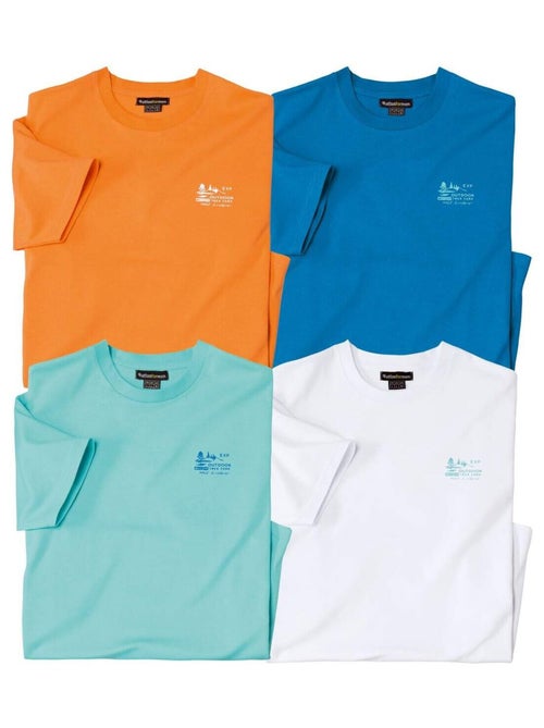 Lot de 4 Tee-shirts Unis - ATLAS FOR MEN - Kiabi Lot de 4 Tee-shirts Unis - ATLAS FOR MEN - Kiabi
