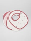 Lot de 5 bavoirs en éponge Rose - Kiabi