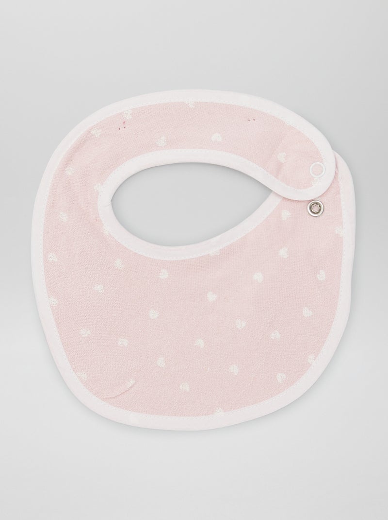 Lot de 5 bavoirs en éponge Rose - Kiabi