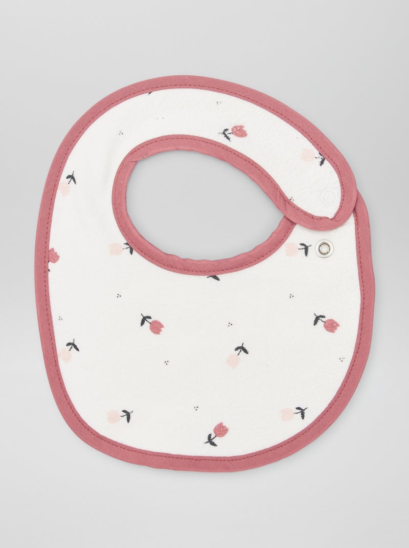 Lot de 5 bavoirs en éponge Rose - Kiabi