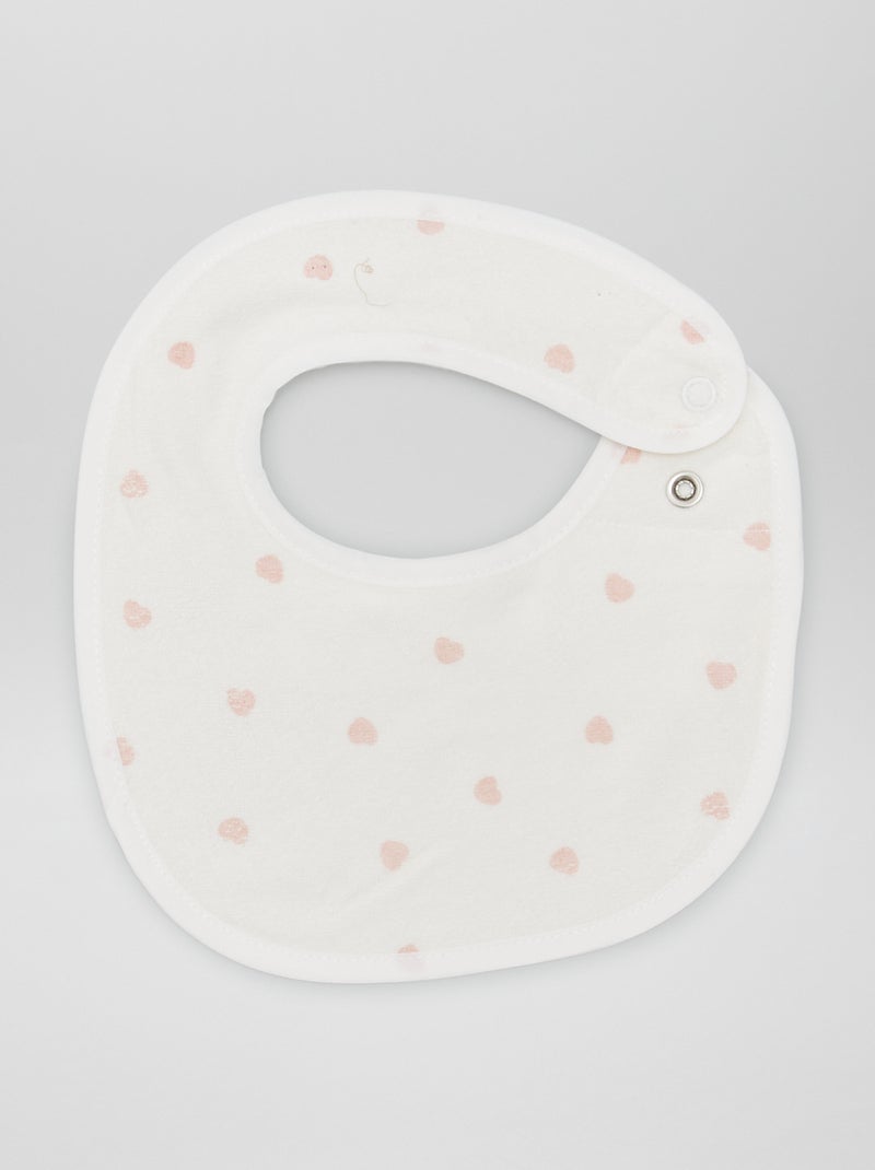 Lot de 5 bavoirs en éponge Rose - Kiabi