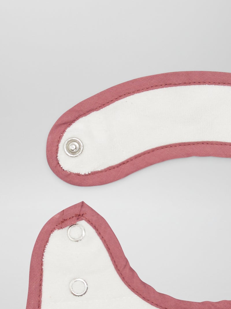 Lot de 5 bavoirs en éponge Rose - Kiabi