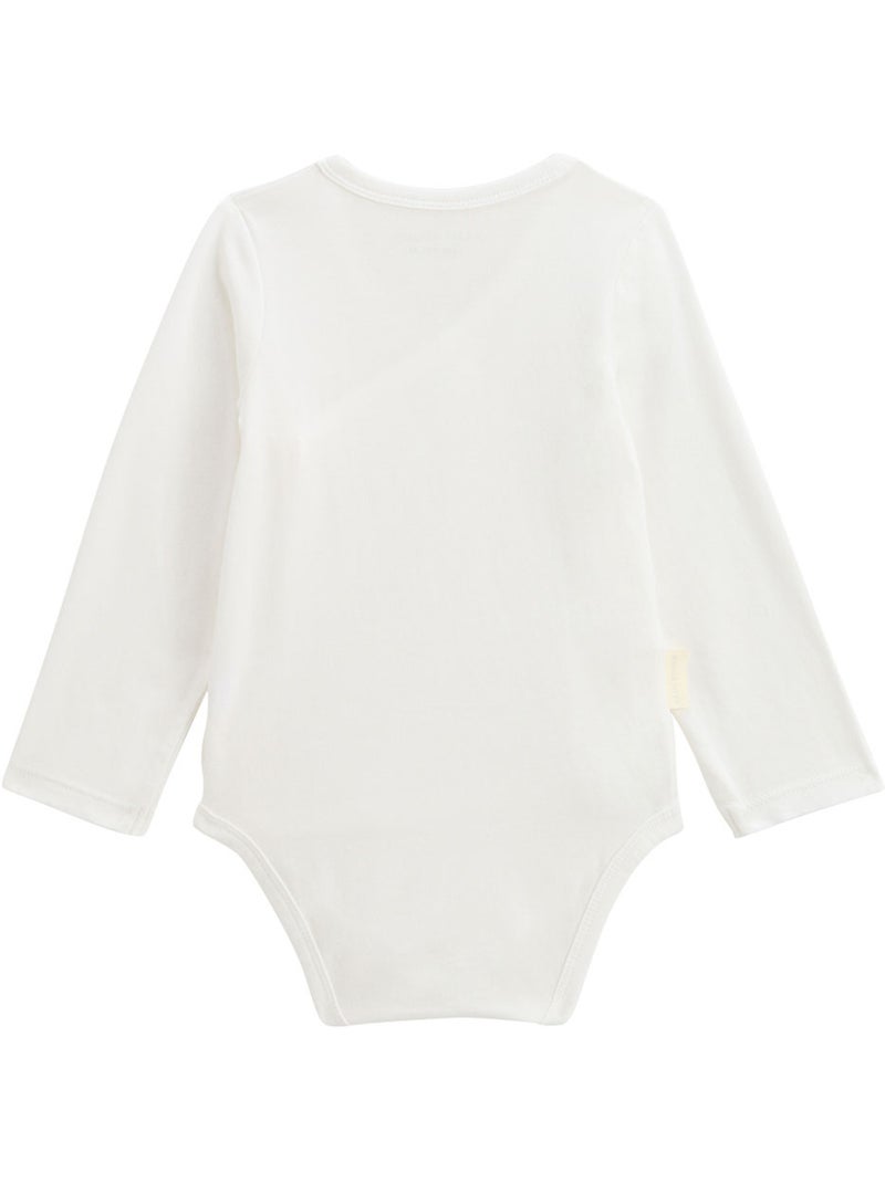 Lot de 5 bodies bébé manches longues ouverture croisée louison Rose - Kiabi