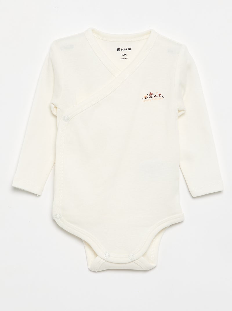 Lot de 5 bodies imprimés en coton Rose - Kiabi
