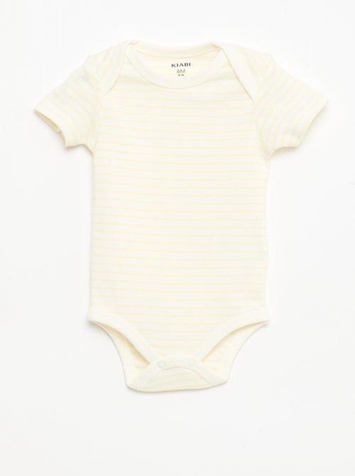 Lot de 5 bodies manches courtes en coton - Kiabi Lot de 5 bodies manches courtes en coton - Kiabi