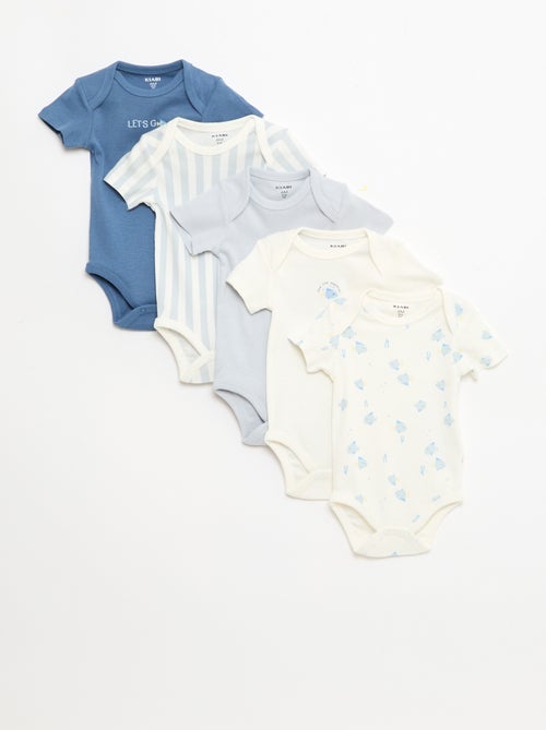 Lot de 5 bodies manches courtes en coton - Kiabi Lot de 5 bodies manches courtes en coton - Kiabi