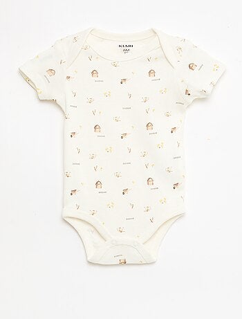 Lot de 5 bodies manches courtes en coton