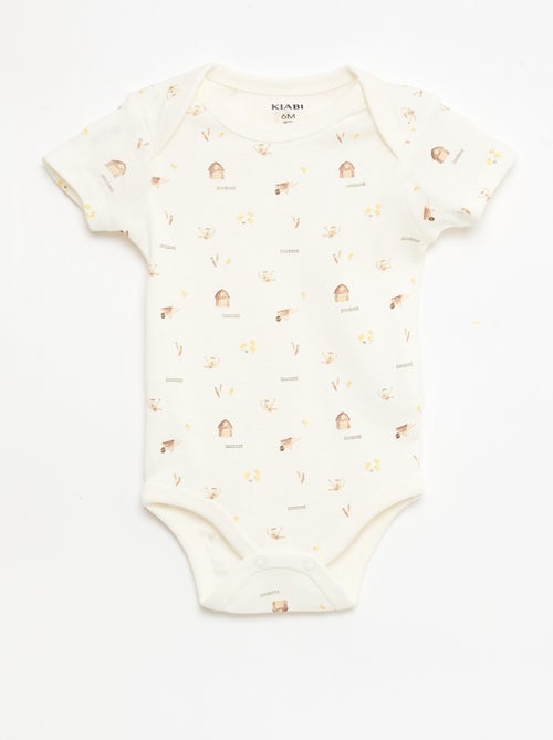 Lot de 5 bodies manches courtes en coton - Kiabi Lot de 5 bodies manches courtes en coton - Kiabi