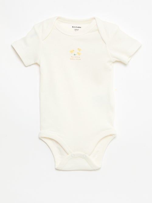 Lot de 5 bodies manches courtes en coton - Kiabi Lot de 5 bodies manches courtes en coton - Kiabi