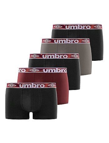 Lot de 5 boxers coton homme uni umbro