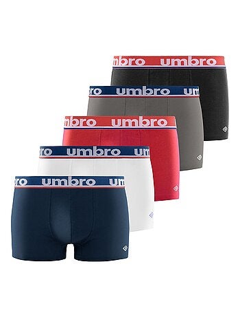 Lot de 5 boxers coton homme uni umbro