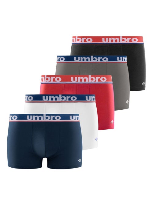 Lot de 5 boxers coton homme uni umbro - Kiabi