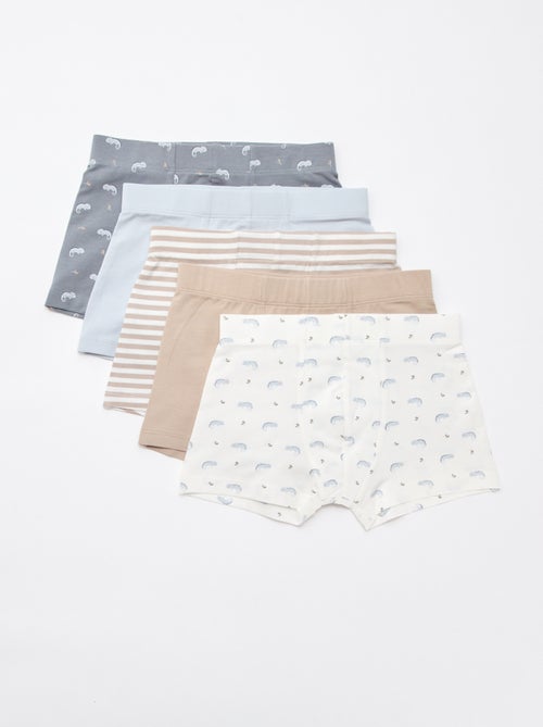 Lot de 5 boxers fantaisies - Kiabi