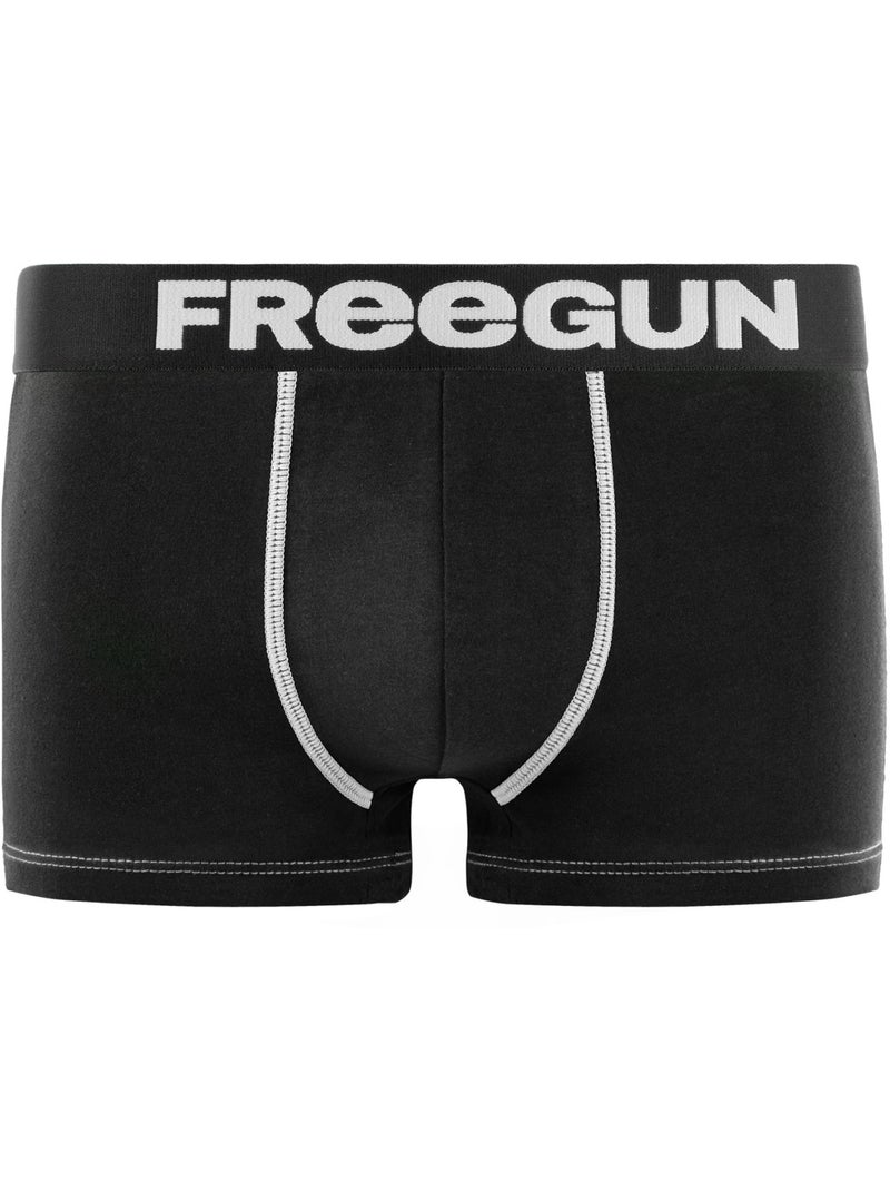Lot de 5 boxers garçon uni freegun Noir - Kiabi