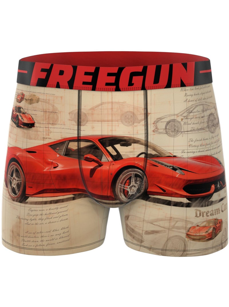 Lot de 5 boxers homme cars racing freegun Rouge - Kiabi
