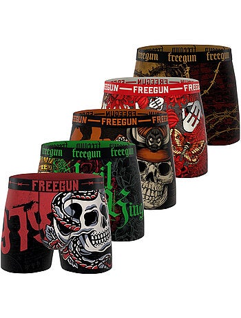 Lot de 5 boxers homme collection rock that freegun