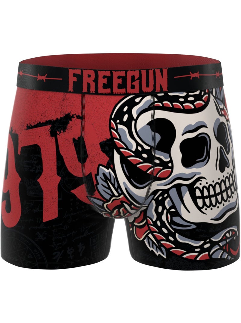 Lot de 5 boxers homme collection rock that freegun Rouge - Kiabi