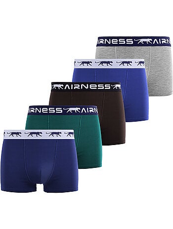 Lot de 5 boxers homme en coton ceinture colorée starter airness