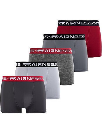 Lot de 5 boxers homme en coton ceinture colorée starter airness