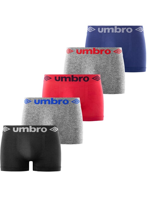 Lot de 5 boxers homme sans couture umbro - Kiabi Lot de 5 boxers homme sans couture umbro - Kiabi