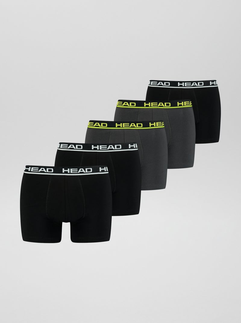 Lot de 5 boxers 'Puma' Noir/gris - Kiabi