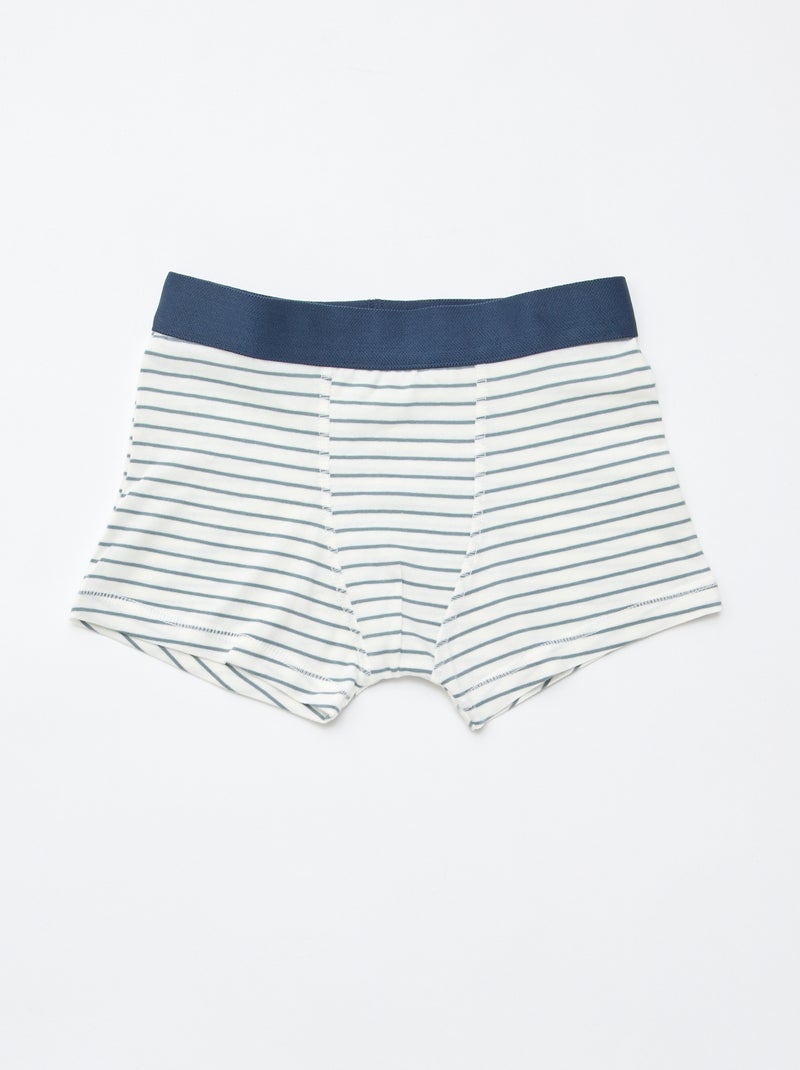 Lot de 5 boxers unis ou imprimés Gris - Kiabi