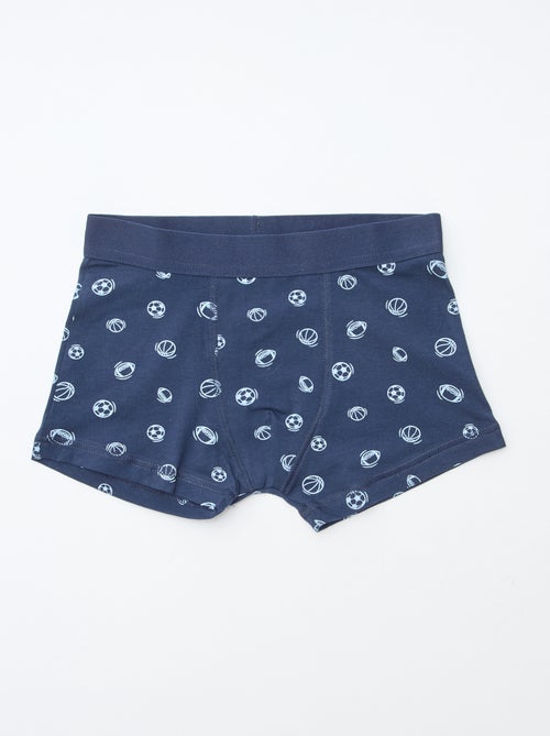 Lot de 5 boxers unis unis et imprimés - Kiabi