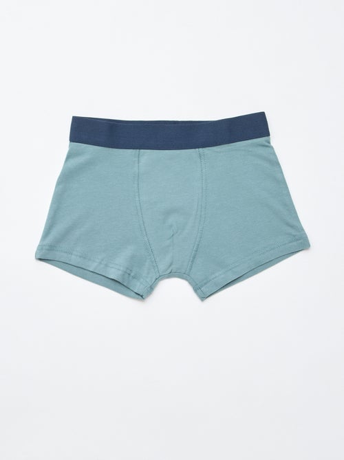 Lot de 5 boxers unis unis et imprimés - Kiabi