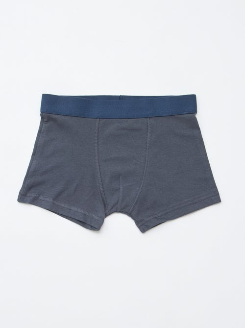 Lot de 5 boxers unis unis et imprimés - Kiabi