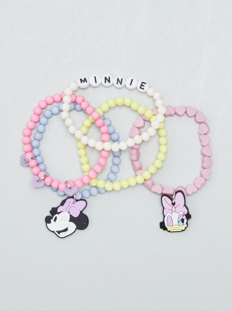 Lot de 5 bracelets 'Daisy et Minnie' Rose - Kiabi