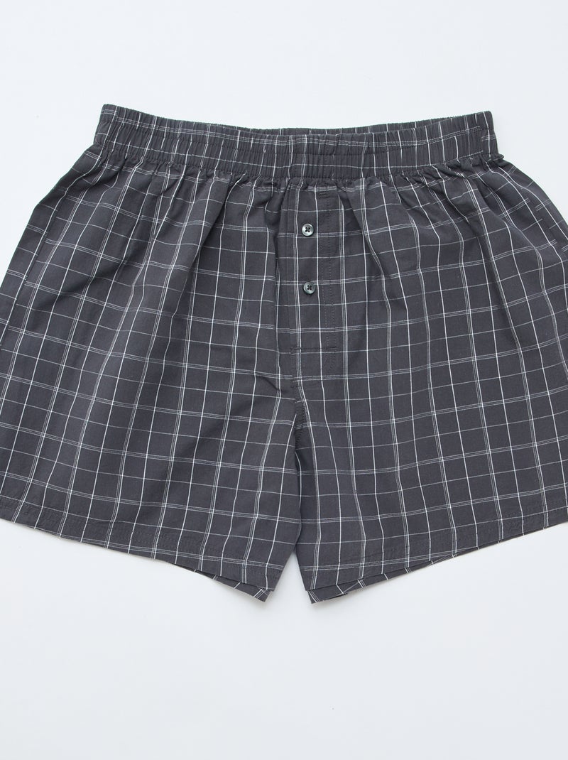 Lot de 5 caleçons en coton Gris - Kiabi