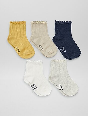 Lot de 5 chaussettes à volants