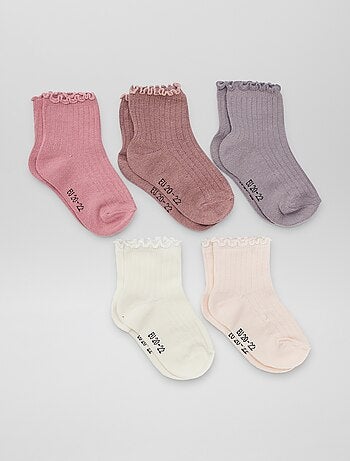 Lot de 5 chaussettes à volants