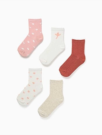 Lot de 5 chaussettes avec motifs floraux