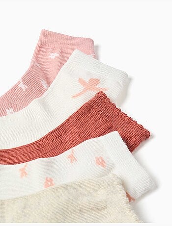 Lot de 5 chaussettes avec motifs floraux