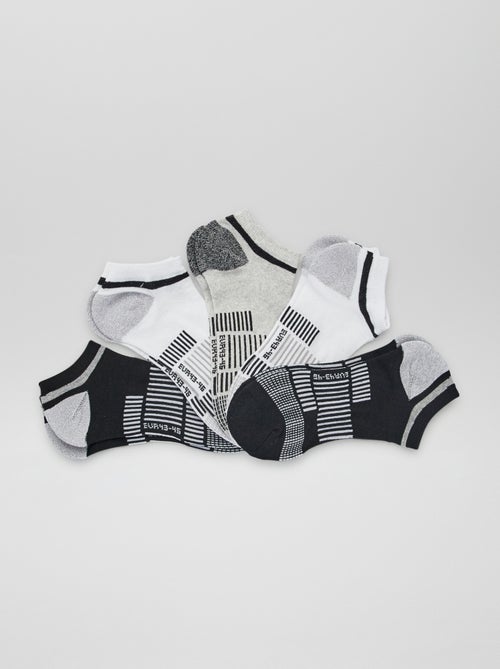 Lot de 5 chaussettes de sport invisibles - Kiabi