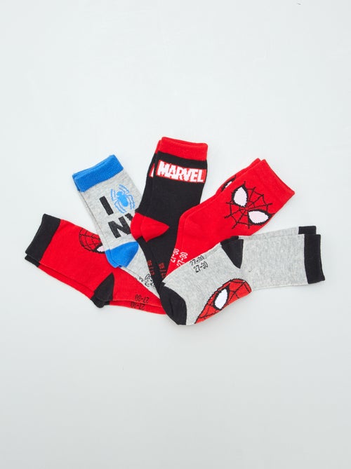 Lot de 5 chaussettes mi-hautes 'Spider-man' - Kiabi