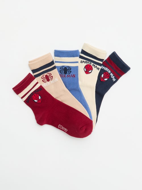 Lot de 5 chaussettes 'Spider-Man' 'Marvel' - Kiabi
