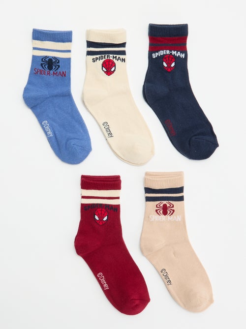 Lot de 5 chaussettes 'Spider-Man' 'Marvel' - Kiabi