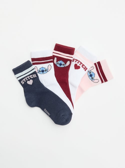 Lot de 5 chaussettes 'Stitch' 'Disney' - Kiabi