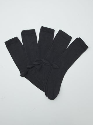 Lot de 5 chaussettes unies