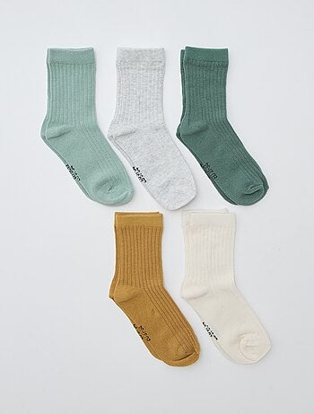 Lot de 5 chaussettes unies