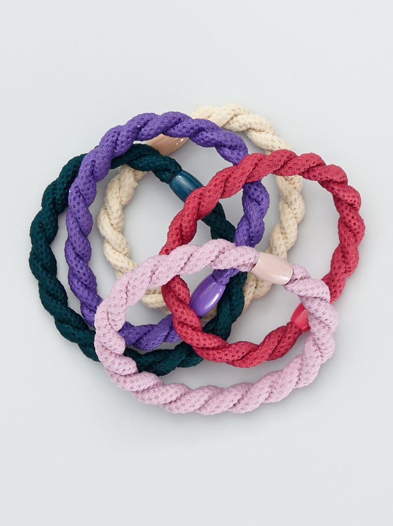 Lot de 5 chouchous torsadés multicolore - Kiabi