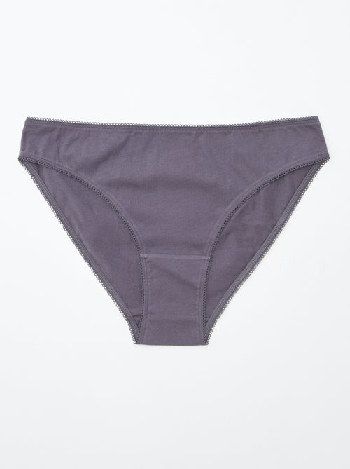 Lot de 5 culottes - unies et imprimées - Kiabi