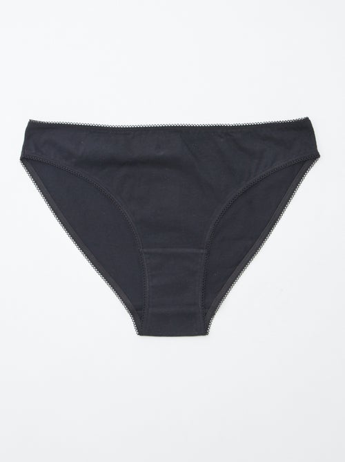 Lot de 5 culottes - unies et imprimées - Kiabi