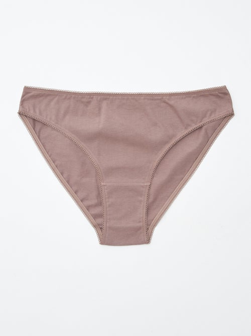 Lot de 5 culottes - unies et imprimées - Kiabi